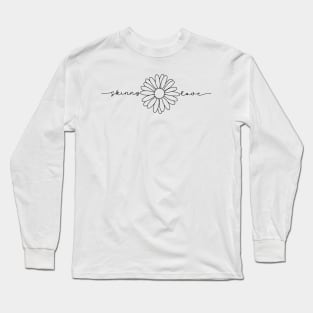 Line Drawing Flower Art Long Sleeve T-Shirt